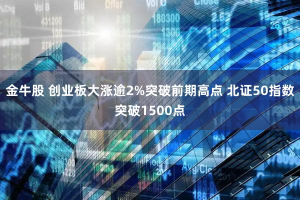 金牛股 创业板大涨逾2%突破前期高点 北证50指数突破1500点