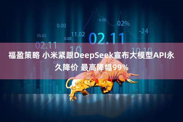 福盈策略 小米紧跟DeepSeek宣布大模型API永久降价 最高降幅99%